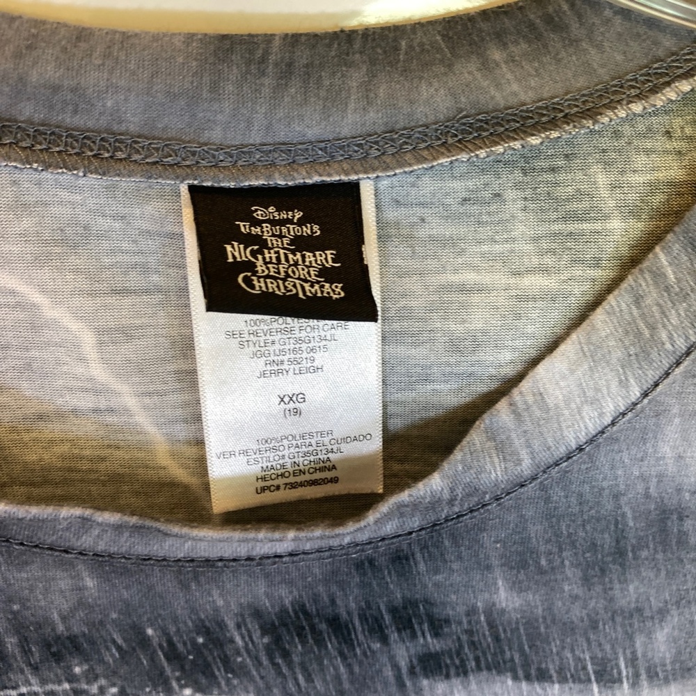 Disney Nightmare Before Christmas Jack Skellington Shirt Sz XXL 19 2 Sided - Picture 3 of 12